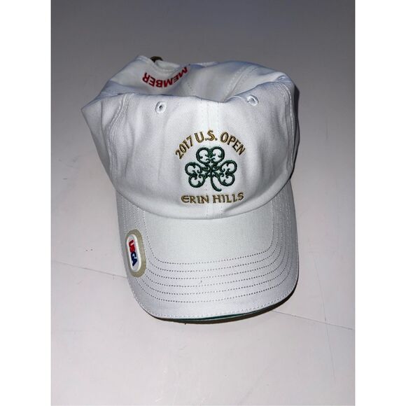 Golf‎ Hat Cap Mens Adjustable Strap Back US Open Erin Hills Clover Ball Marker - Picture 1 of 6